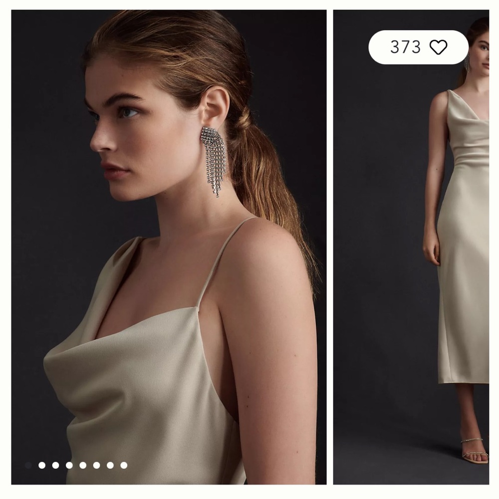 BHLDN August Satin Charmeuse Midi Dress